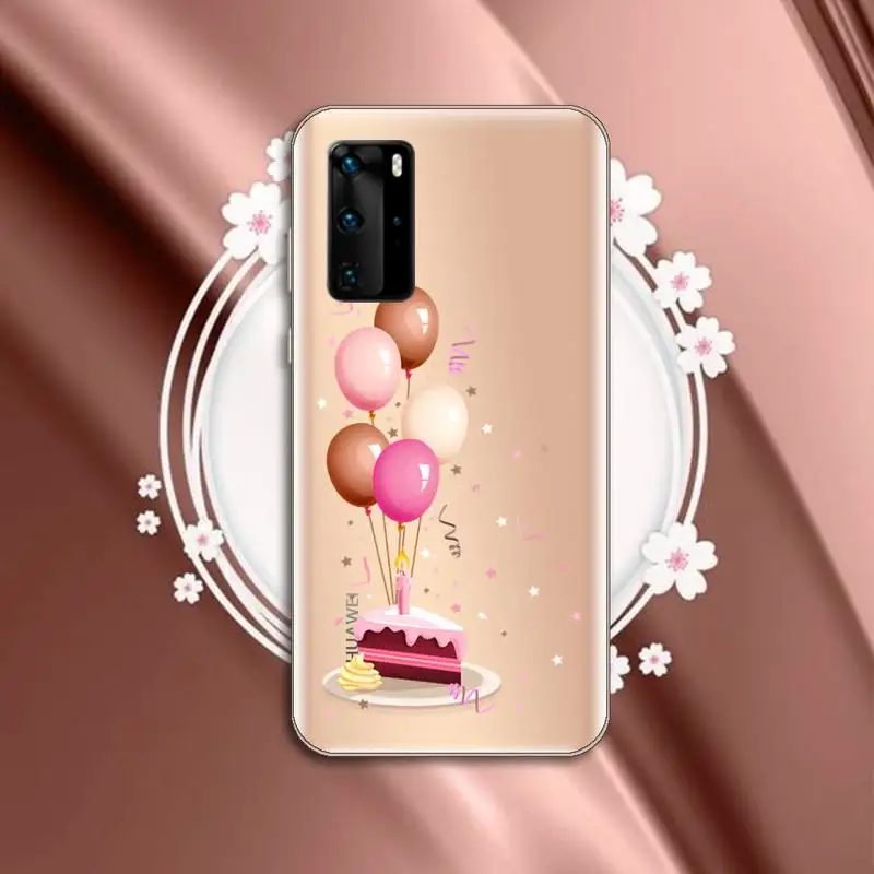 

Love Heart Balloon cartoon Phone Case Transparent for Huawei P honor 8 10i 20 30 40 smart 2019