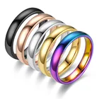 Мужские высококачественные гладкие титановые кольца из нержавеющей стали для женщин и девушек тонкие минималистичные парные кольца для мужчин и женщин
