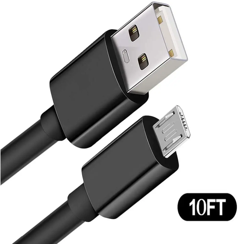 10 футов USB-кабель Micro USB зарядный кабель Android, быстрая зарядка дата-Трансфер Micro USB зарядный кабель TPE Прочный USB-кабель