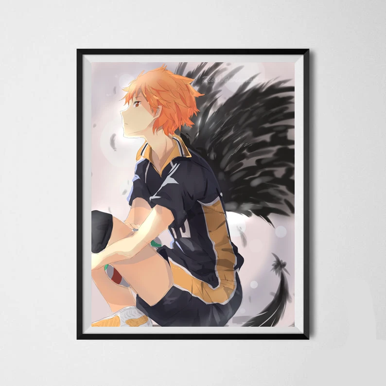 Постер с изображением японского волейбола, принца Haiykuu, хинаты, шойо, холст, Настенный декор для спальни, 8x10 дюймов