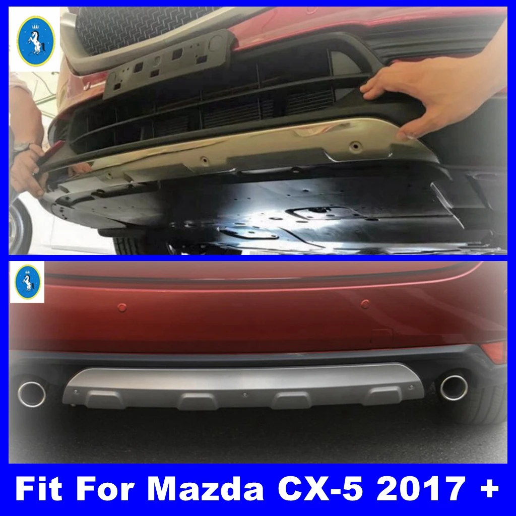 Vorne + Hinten Bottom Stoßstange Skid Schutz-schutz-platte Panel Abdeckung Trim Fit Für Mazda CX-5 CX5 2017 - 2022 außen Zubehör