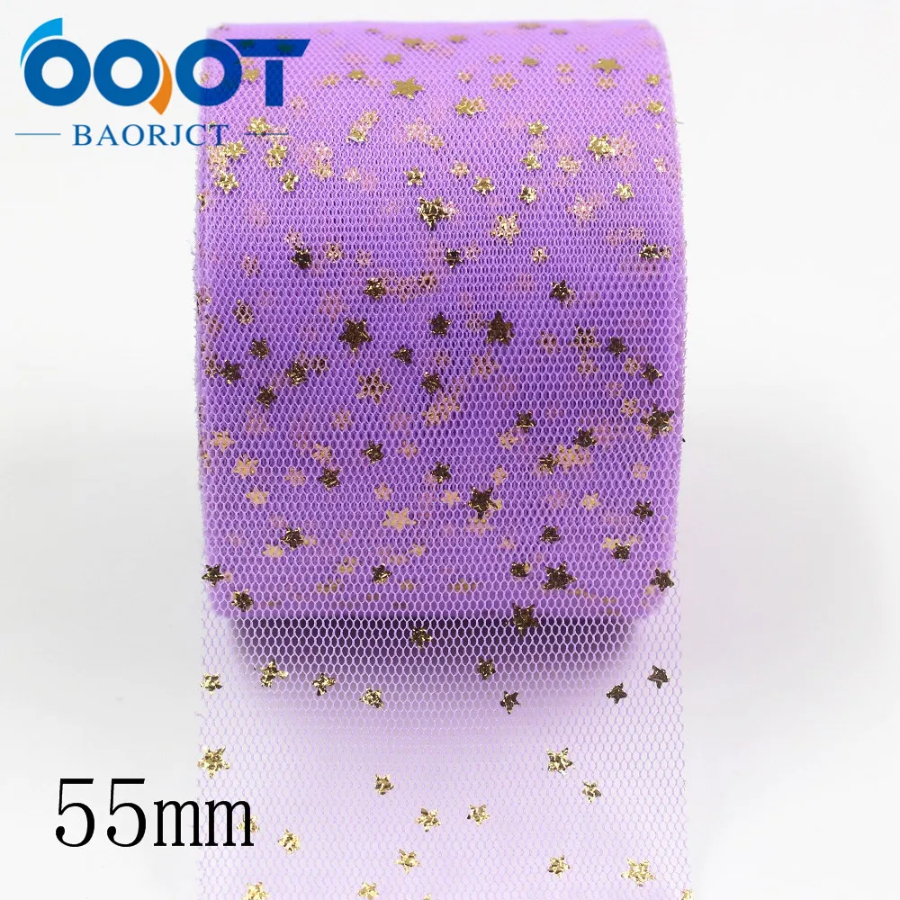 OOOT BAORJCT L-20107-25 55 мм 5 ярдов красочные Бронзовые звезды пряжа лента сделай сам бант