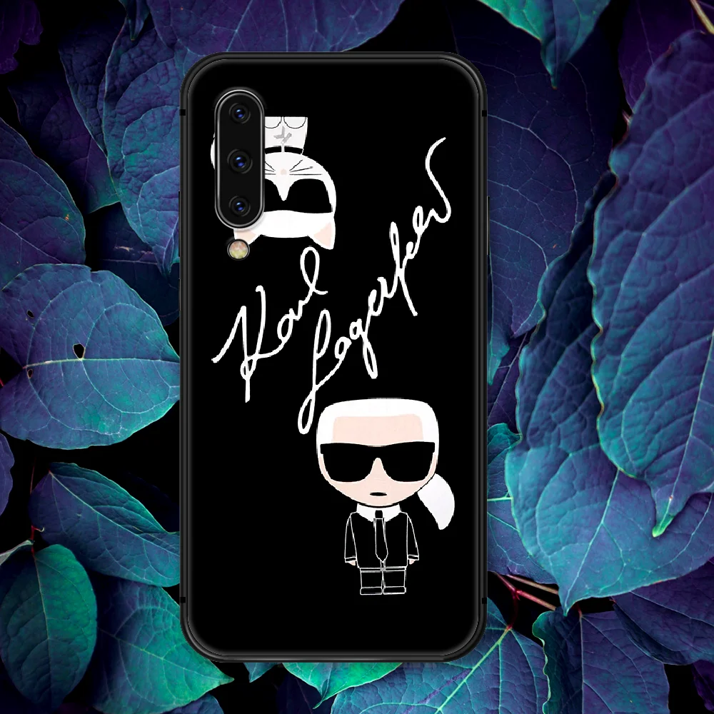 

Lagerfeld Karls Famous Cat Phone Case For Samsung Galaxy A 3 5 7 8 10 20 20E 21S 30 30S 40 50 51 70 71 black Back Fashion Cell