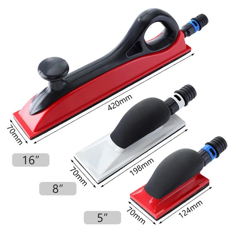 

Hand Sanding Grinding Pad 1pc Sanding Block Hand Dust Extraction 5"-16.5" Grinding Holder Hook Drywall Vacuum Polish Tools