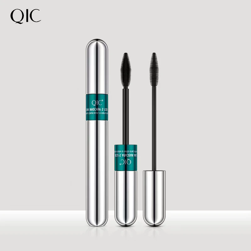 Тушь для ресниц QIC 2 в 1 черная водостойкая косметика rimel шелковое волокно |