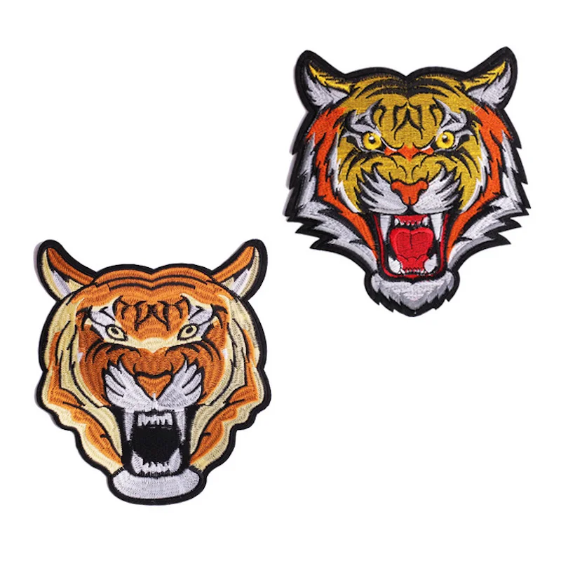 1 шт. крутая вышитая нашивка с тигровым лицом аппликация модные нашивки для