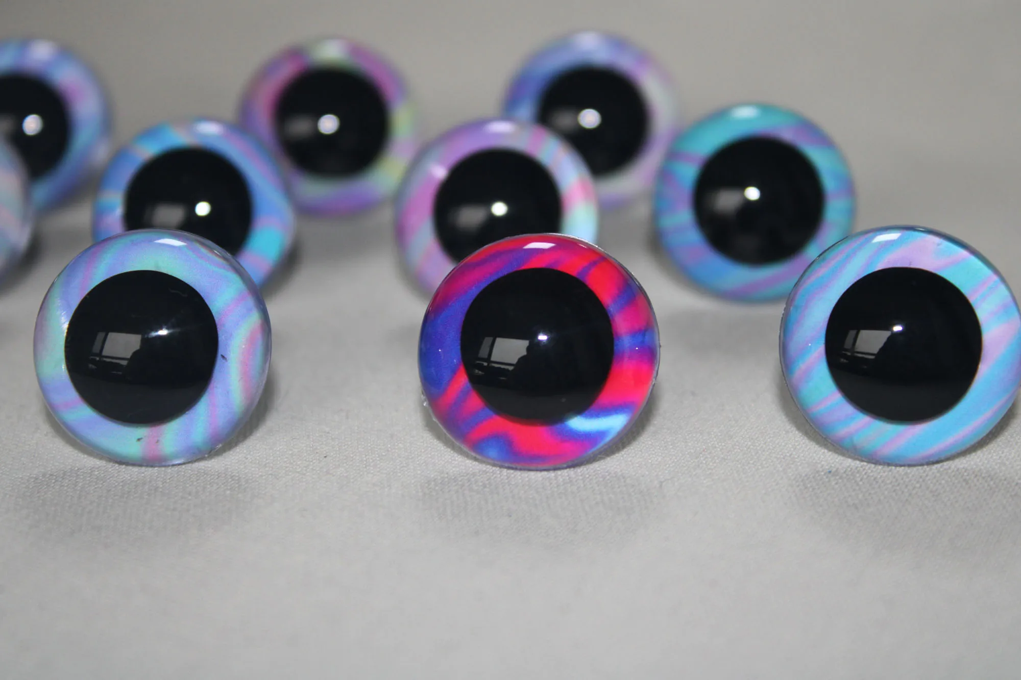 100 шт. новый освежающий глаза 13 мм-28 мм, с блестками, Круглый Прозрачные для игрушек защитные глаза + шайба для шерсть 