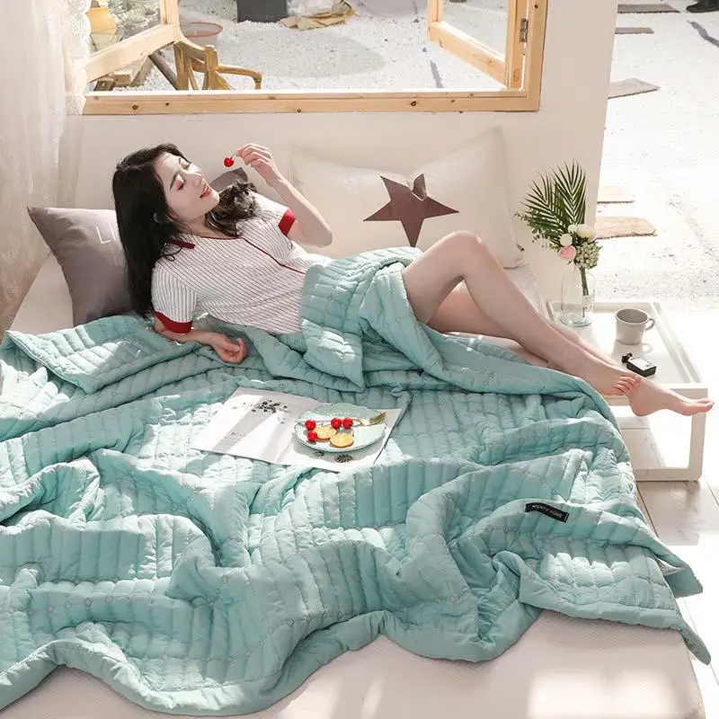 Тонкое летнее одеяло в клетку 40 дюймов покрывало для кровати домашний текстиль |