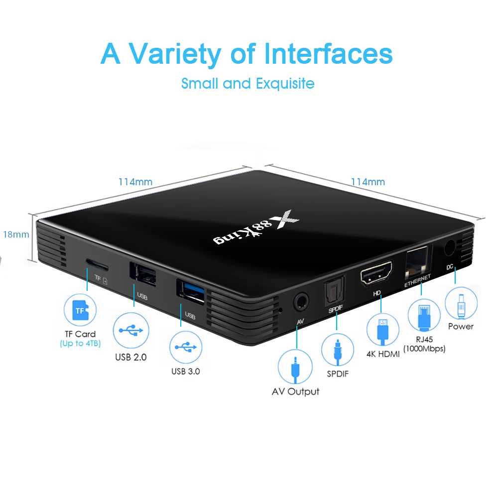 Приставка Смарт-ТВ X88 King mlogic S922X Android 9 0 Wi-Fi Bluetooth 128 4 + 1000 ГБ | Электроника
