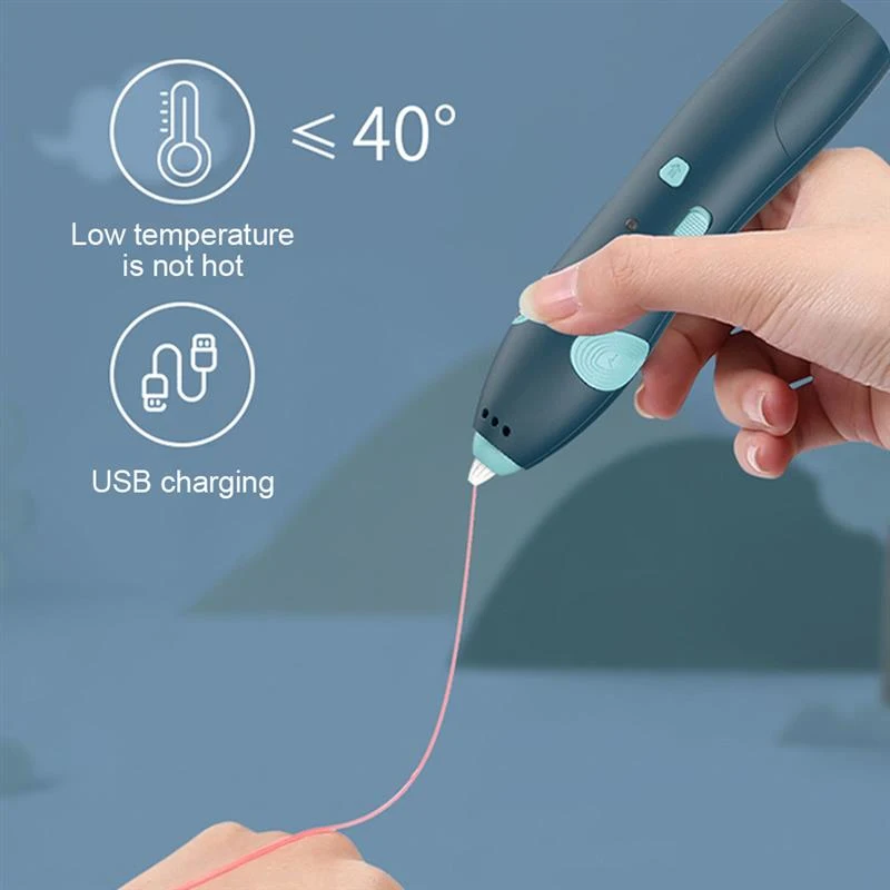 smart diy 3d pen c usb charging printing creative 3d pencil drawing tool art gift for children toys birthday christmas gift free global shipping