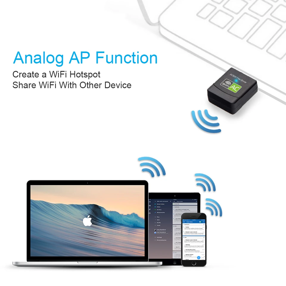 Бесплатный драйвер USB Wifi адаптер 600 Мбит/с Wi fi адаптер 5 ГГц антенна USB Ethernet ПК Wi-fi адаптер Lan Wifi ключ AC Wifi приемник