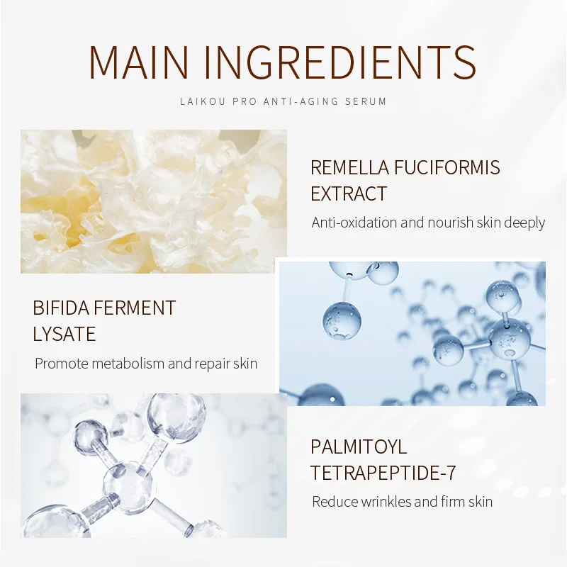

Anti-aging Serum Anti Wrinkle Face Serum Whitening Brigten Skin Tone Shrink Pores Moisturizing Nourish Face Skin Care 12ML