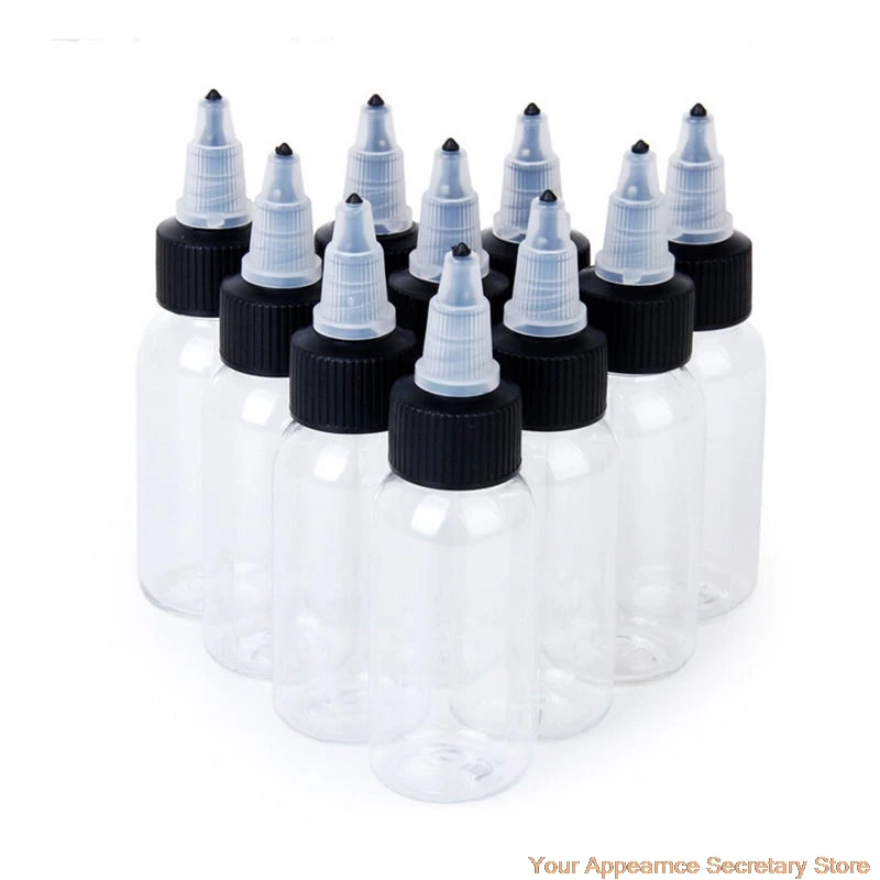 

30ml Twist Cap Empty Plastic Transparent Tattoos Ink Pigment Clear Bottle Supplies Tools Tattoo Pigment Ink Bottles
