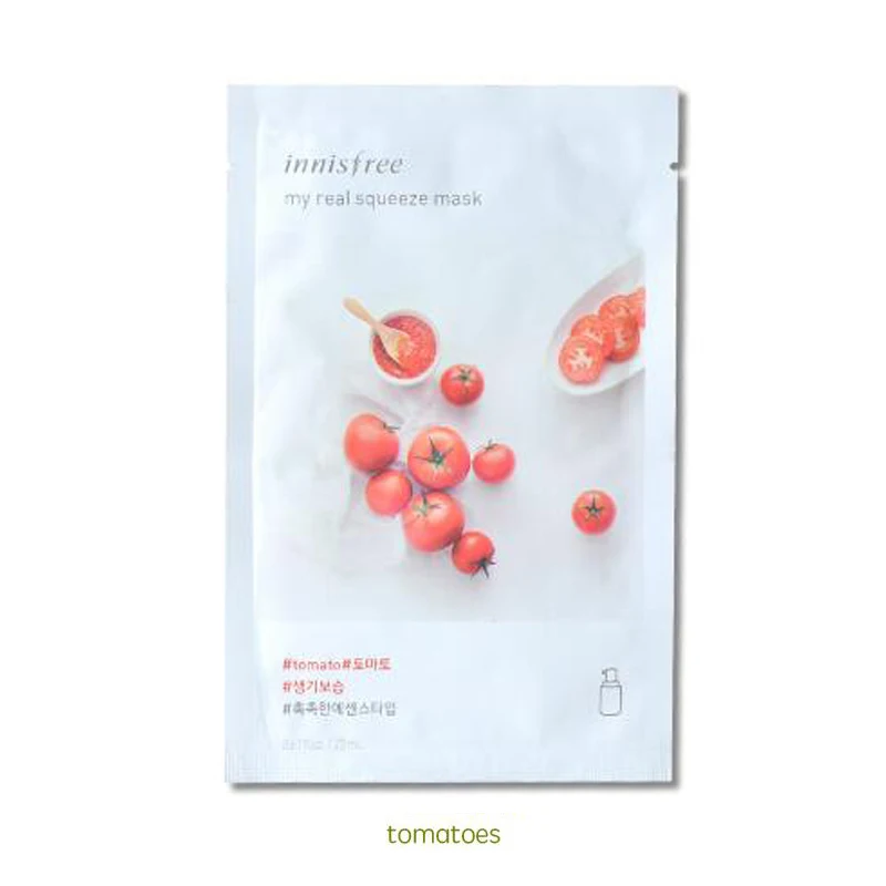 tomotoes Innisfree It's Real Squeeze Mask увлажняющая маска с контролем жирности, Антивозрастная гладкая кожа, Корейская косметическая маска для лица - Цвет: tomotoes