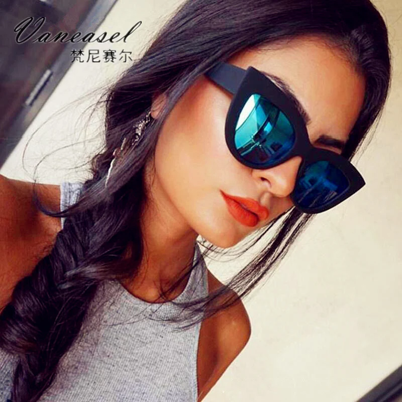 Сексуальные солнцезащитные очки с кошачьим глазом для женщин 2019 уличные