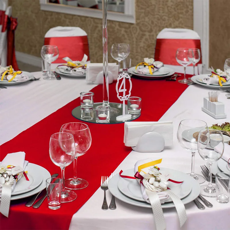30 см * 275 атласная BanquetTable дорожка для свадьбы Вечерние события украшения дома