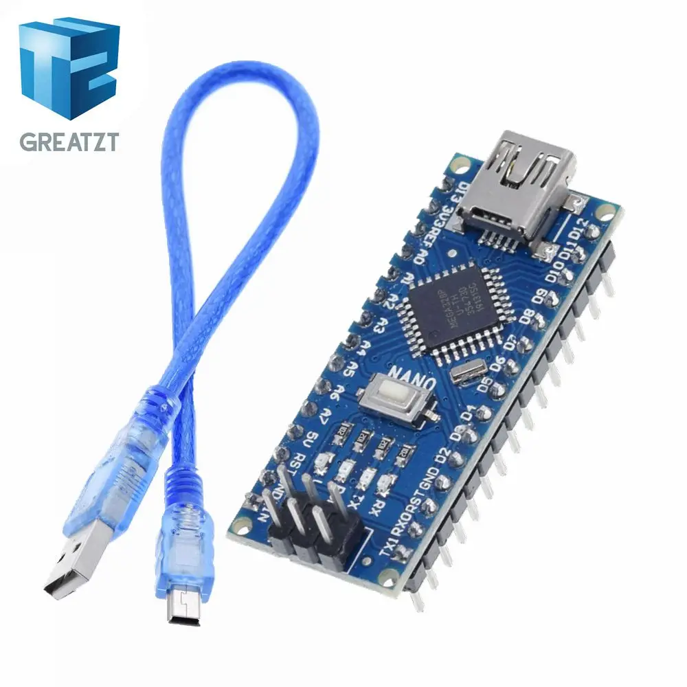 Контроллер GREATZT Nano 3,0 совместим с usb-драйвером arduino nano CH340 с кабелем NANO V3.0 - Цвет: 328p-au with cable