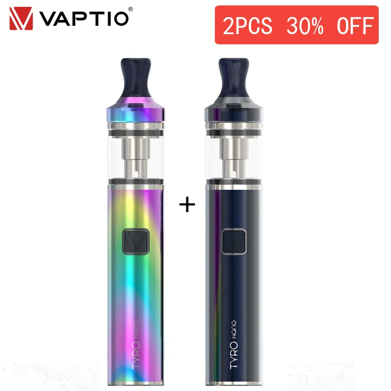 Black and Rainbow Vaptio Tyro Nano комплект многоразового использования Vape комплект 2 мл 900 мАч батарея Портативный Электронная сигарета ручка электронные сигареты - Цвет: Black and Rainbow