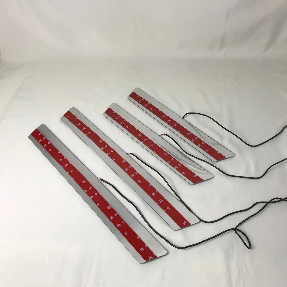 

Osmrk led moving door scuff for acura mdx dynamic door sill plate lining overlays guards flowing/fixed light