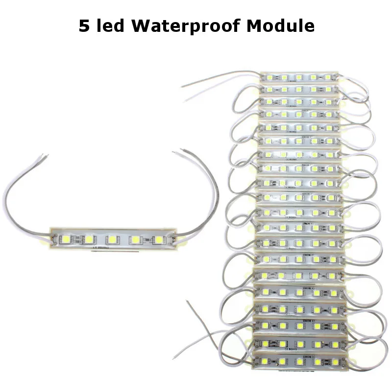 Отличное качество, 5 цветов, 5 SMD 5050 светодиодный модуль, светильник, водонепроницаемый IP68, жесткая полоса, барный светильник, лампа DC12V