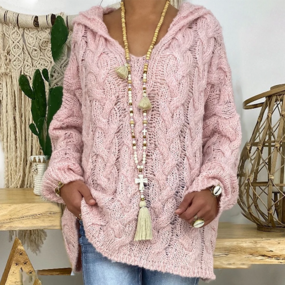 

Sexy Deep V-neck Autumn Knitted Sweaters Women Solid Pullovers 2022 Autumn Winter Oversize Warm Tops