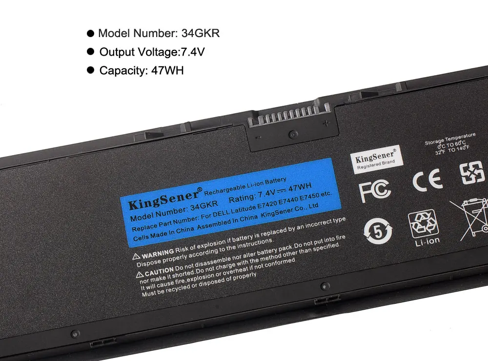 Аккумулятор KingSener для ноутбука DELL Latitude E7420 E7440 E7450 3rnfd V8XN3 G95J5 34GKR 0909H5 0G95J5 5K1GW 7 4 В 47