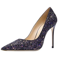 sequined women evening dress heels ladies bling shallow sexy pumps for party women spring autumn shoes with sequins pointed toe