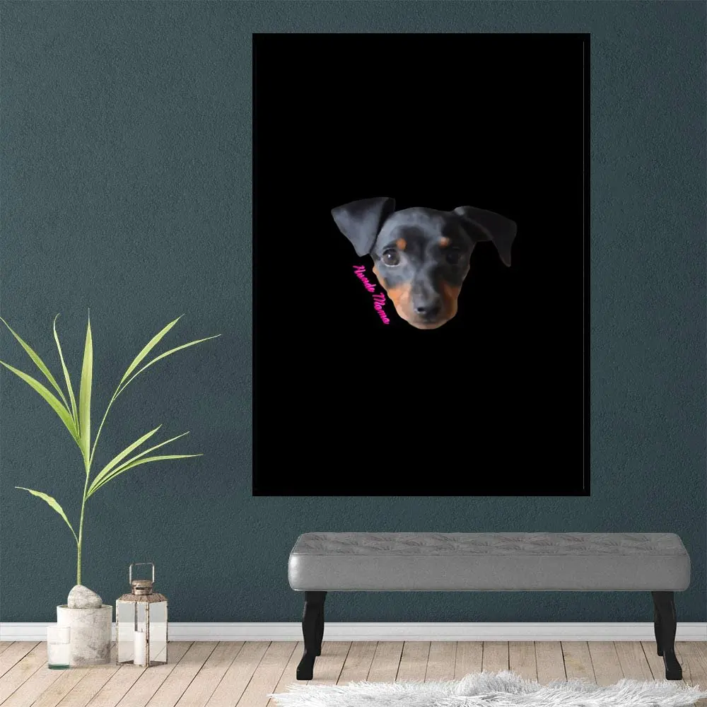 

Watercolor Miniature Pinscher Hunde Mama Pink Canvas Prints Wall Art Modern Wall Art Stretched Gallery Canvas Wrap Print