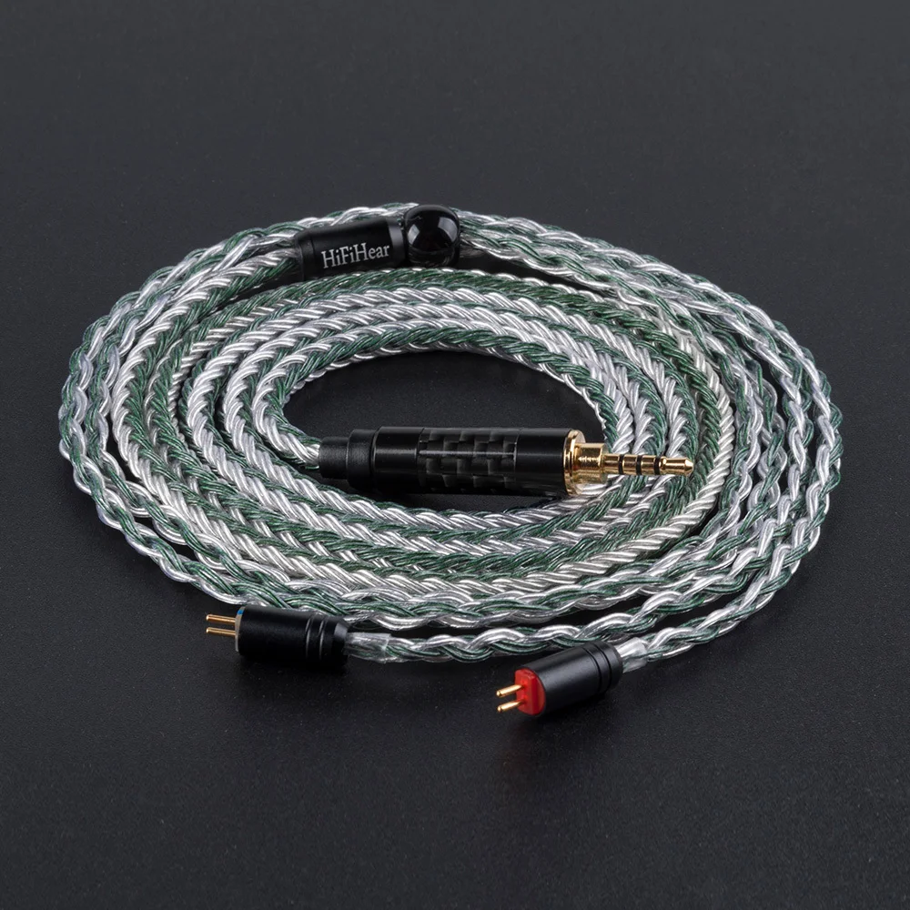 HiFiHear 16 Core посеребренный балансный кабель 2,5/3,5/4,4 мм с MMCX/2pin/QDC разъем для ZS10 Pro AS10 AS16 ZSN C12 BL-03