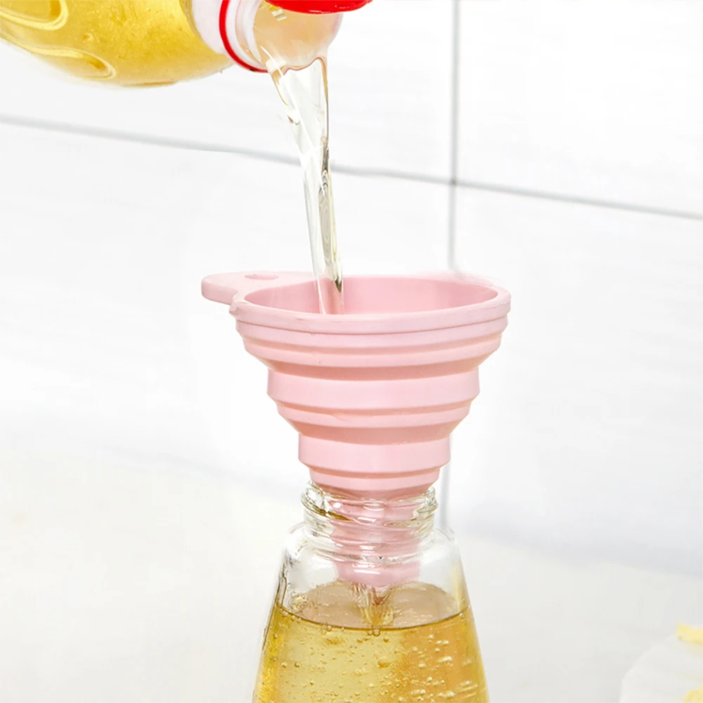 1 шт. силиконовая Складная воронка кухонный жидкий инструмент портативная