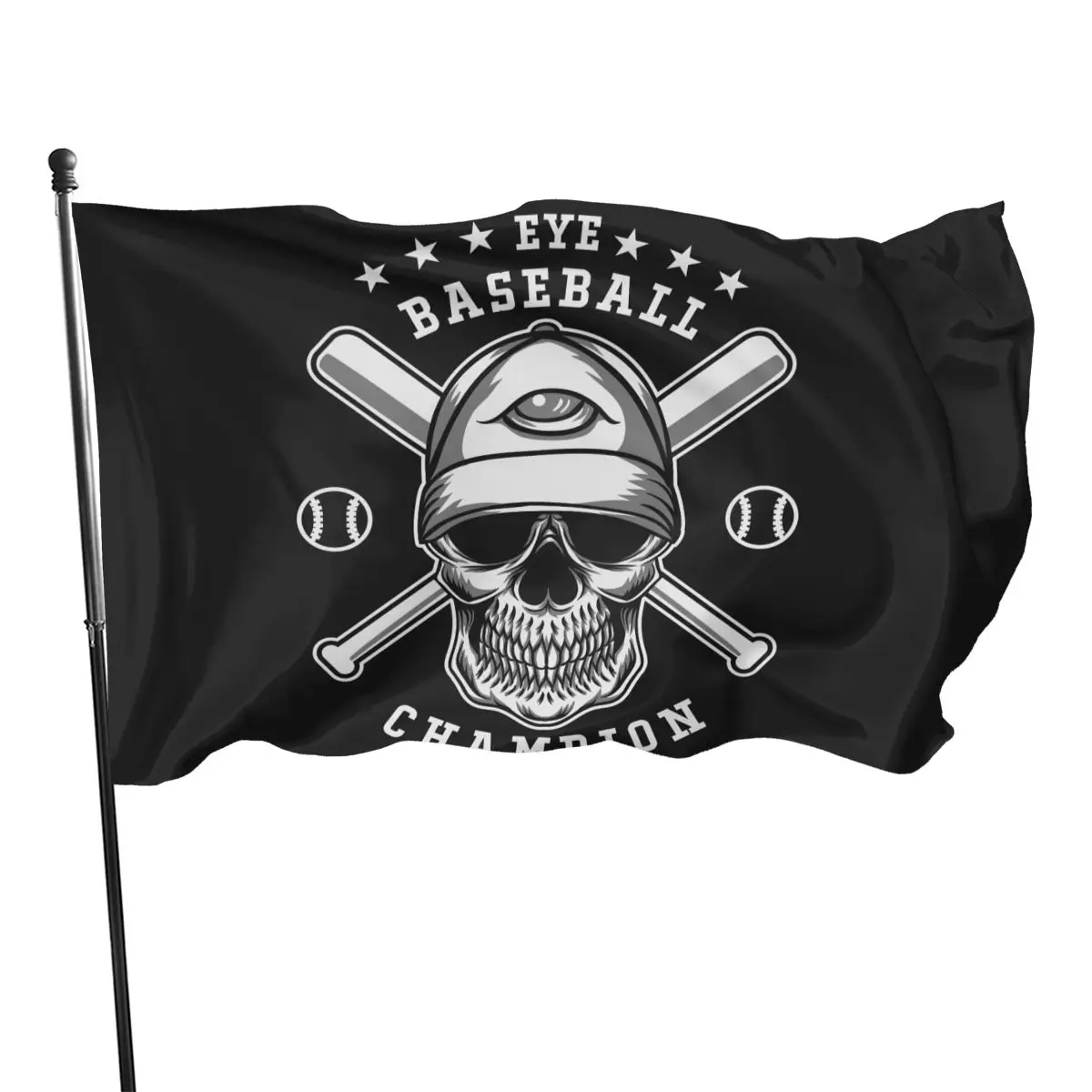 

Флаг с черепом и баннерами для домашнего декора 90x150 см