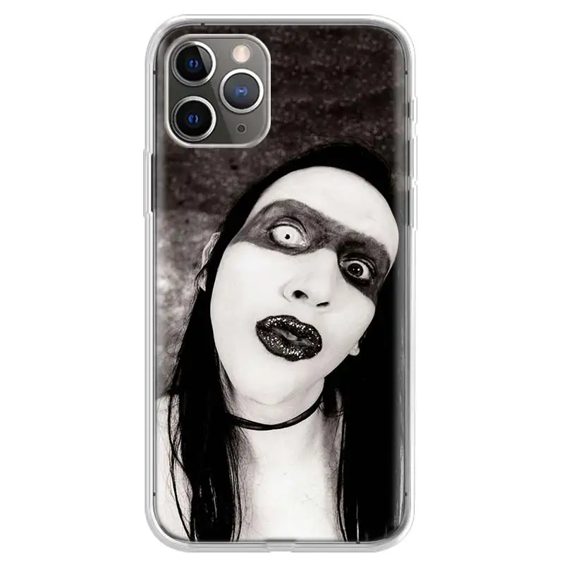 Менсона чехол для телефона Apple Iphone 11 12 Pro MIni 7 7G 8 8G 6S Plus 6 6G X Xr Xs Max + 5G 5S SE с защитой от