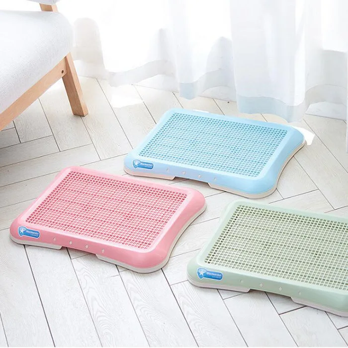 

Dog Training Toilet Indoor Puppy Litter Trays Urinary Pee Pad Portable Plastic Cat Bedpan Easy to Clean Pet Potty With Pilla Mat