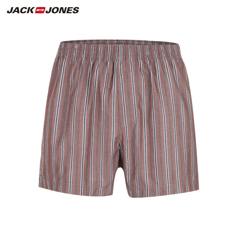 JackJones мужские боксеры из хлопка с принтом, мужские трусы-шорты, мужские трусы, 219192512 - Цвет: RUM BROWN