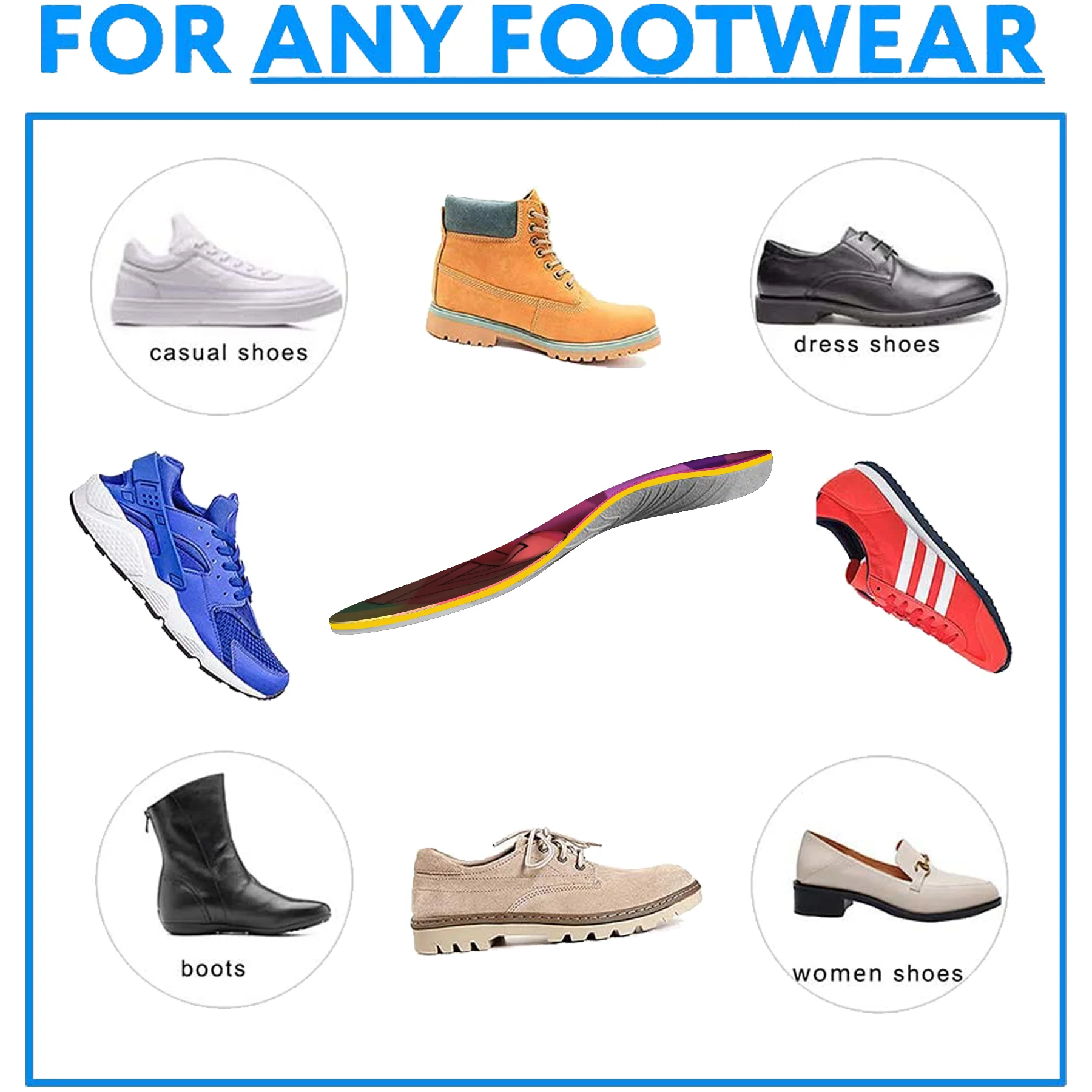 Мягкая амортизирующая стелька в полоску с креативным и красочным дизайном |