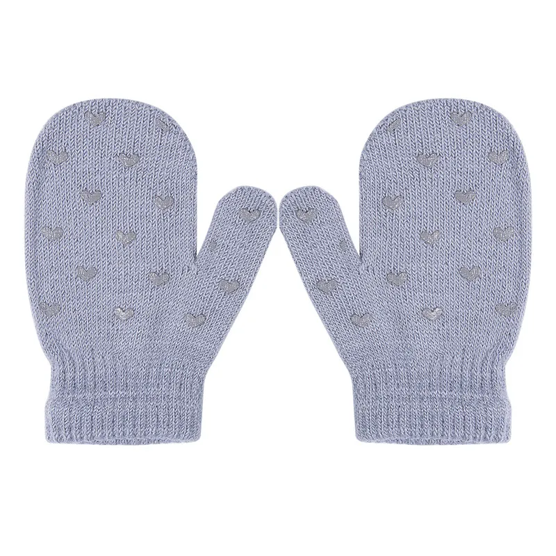 Перчатки вязаные детские белые синие серые зимние | Детская одежда и обувь