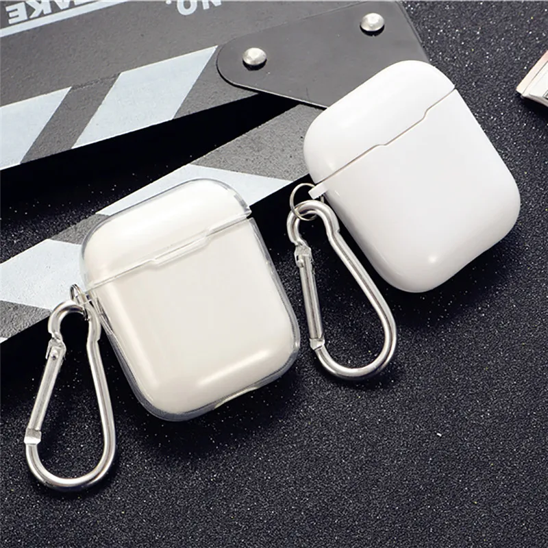 Чехол для Airpods Силиконовый ТПУ прозрачный чехол для наушников Air Pods 2 1 протектор кристально чистый чехол Funda для Earpods чехол
