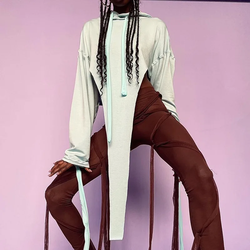 

Casaul Women Hoodies Sweatshirt Drawstring Solid Color Oversized Hoodie Zip Clothes For Women