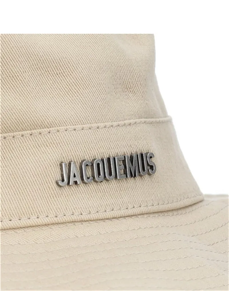 

France Designer Summer Women's Bucket Hats Raw Edges Canvas Drawstring Women Sun Hat