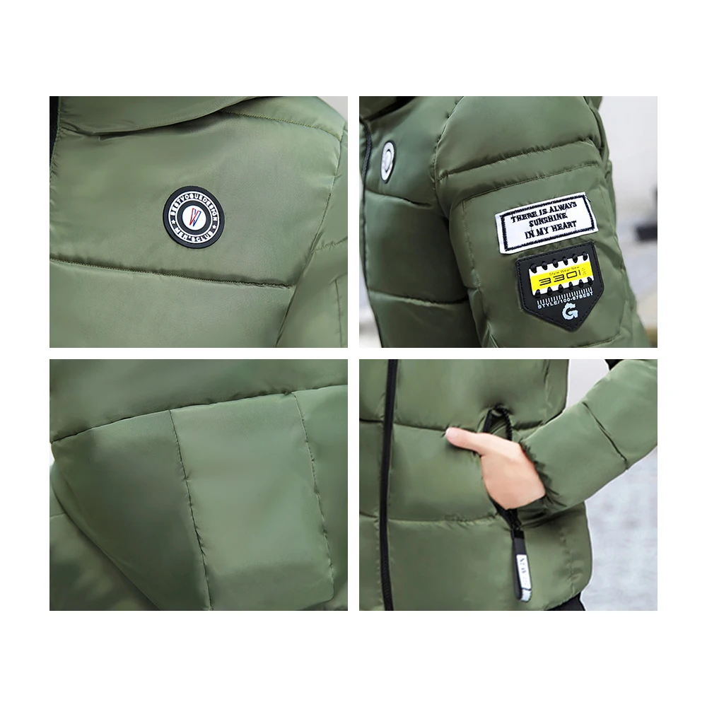

Winter Parkas Women 2019 Winter Plus Size 5XL Coat Jacket Hooded Thick Warm Short Outerwear Female Slim Cotton Padded Basic Tops