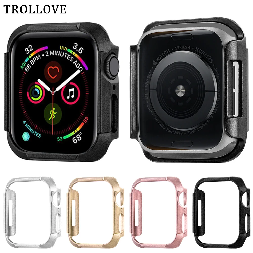 Чехол из поликарбоната для Apple Watch 4, 40 мм, 44 мм, защитный чехол для iWatch 5, 40, 44 мм, бампер для часов, Жесткая Броня, защитная рамка, серия 4