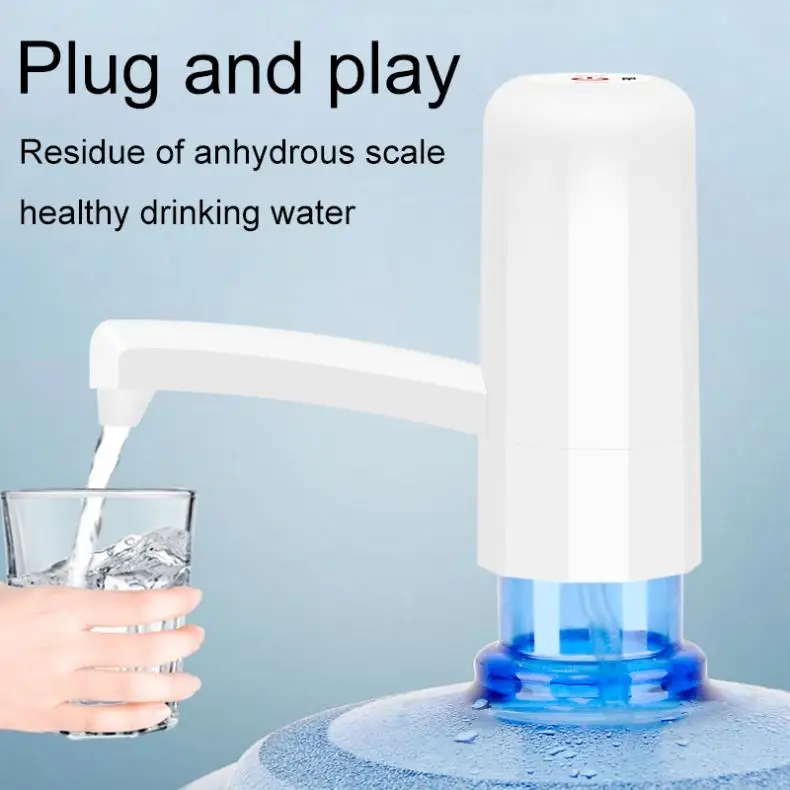 

Portable Push-button Rechargeable Electric Dispenser Water Pump with USB and 304 Stainless Steel Tube for 4.5L - 18.9L Barrelled