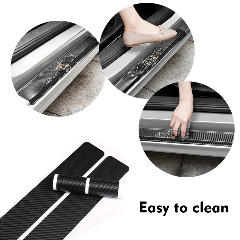 

For Mitsubishi Eclipse Cross Car Stickers Styling Decal Fashion Auto Door Sill Cover Protector Car Accessories Interior 4Pcs