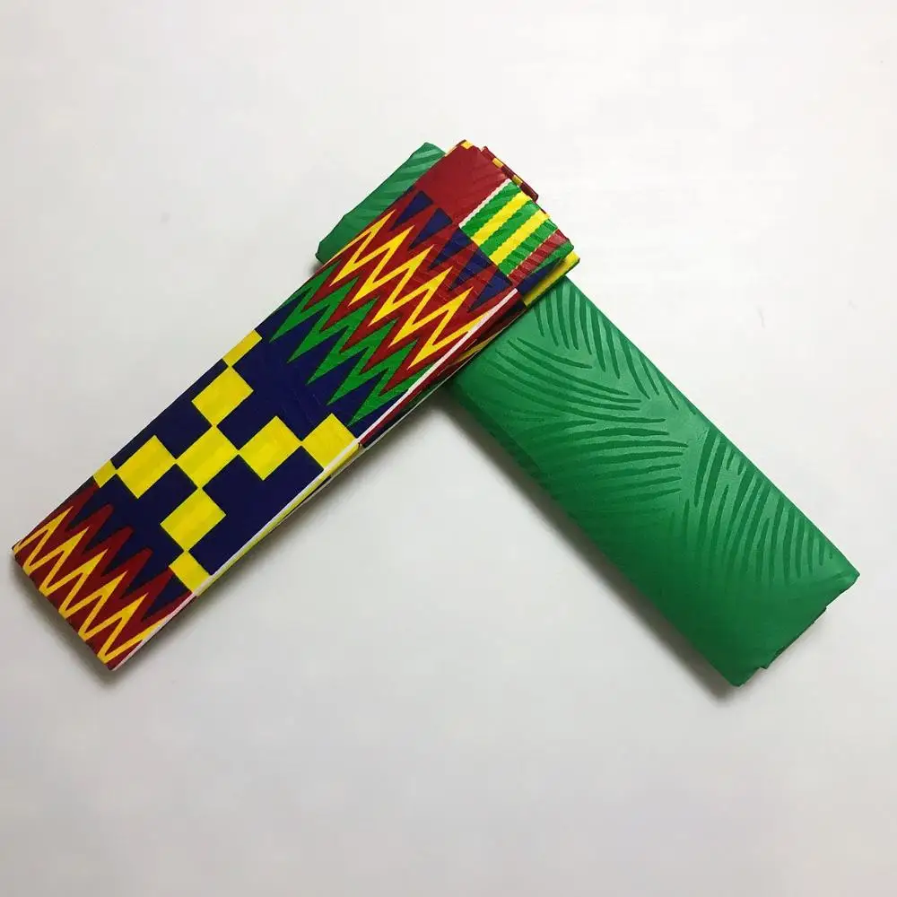 1 Полиэстер воск нигерийский Анкара Kente Ткань Chitenge Ghana воск для платья Африканский Kitenge принт ткань для ткани в 2+ 2 ярдов AW30 - Цвет: 1