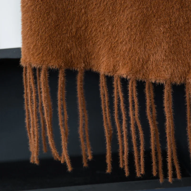 

Women'S Elegant Cardigans Sweater Cloak Coat Loose Tassel Imitation Mink Hair Autumn Winter Cashmere Knitted Cardigan Sweater Sc