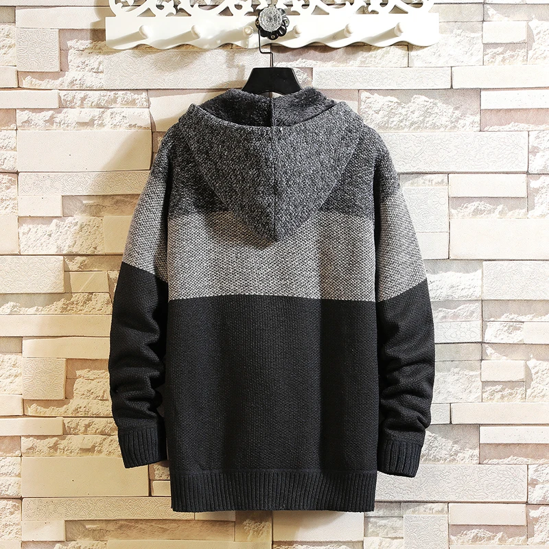 Однотонный Новый Толстый модный брендовый свитер для мужчин вязаный кардиган