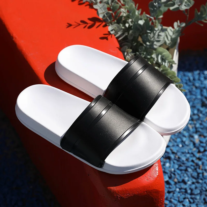 

Summer Slides Women Slippers Non-Slip Candy Color Soft Bottom Indoor / Outdoor Hotel Eva Sandals Bothe Ladies Men Couple Shoes