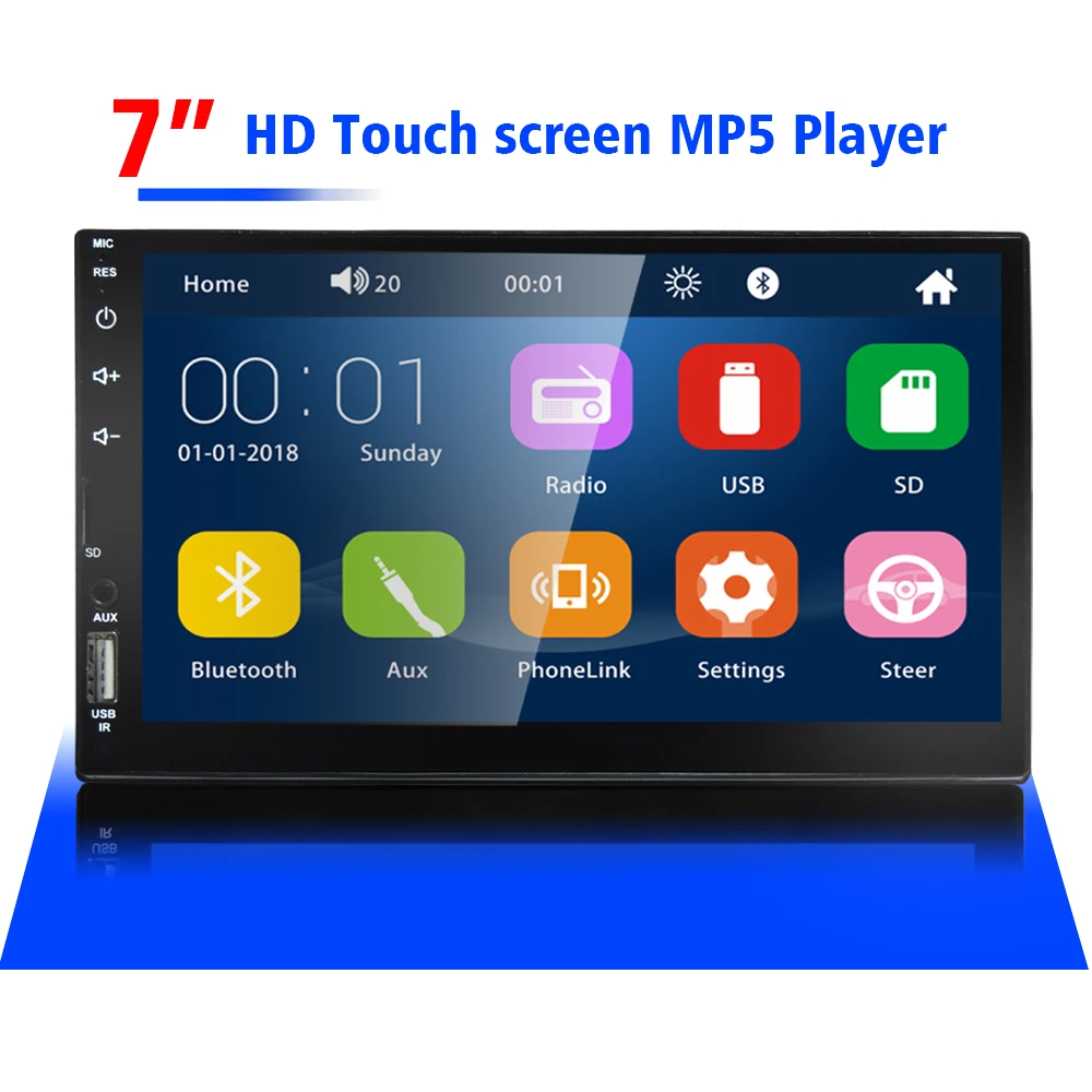 Автомагнитола 2 din 7 дюймовый сенсорный экран USB Android Mirror Link BT электроника MP5