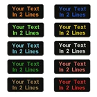 10x4 см, вышивка, 2 линии, индивидуальное название, значок в виде строчек, нашивки с помощью утюга или Velcros