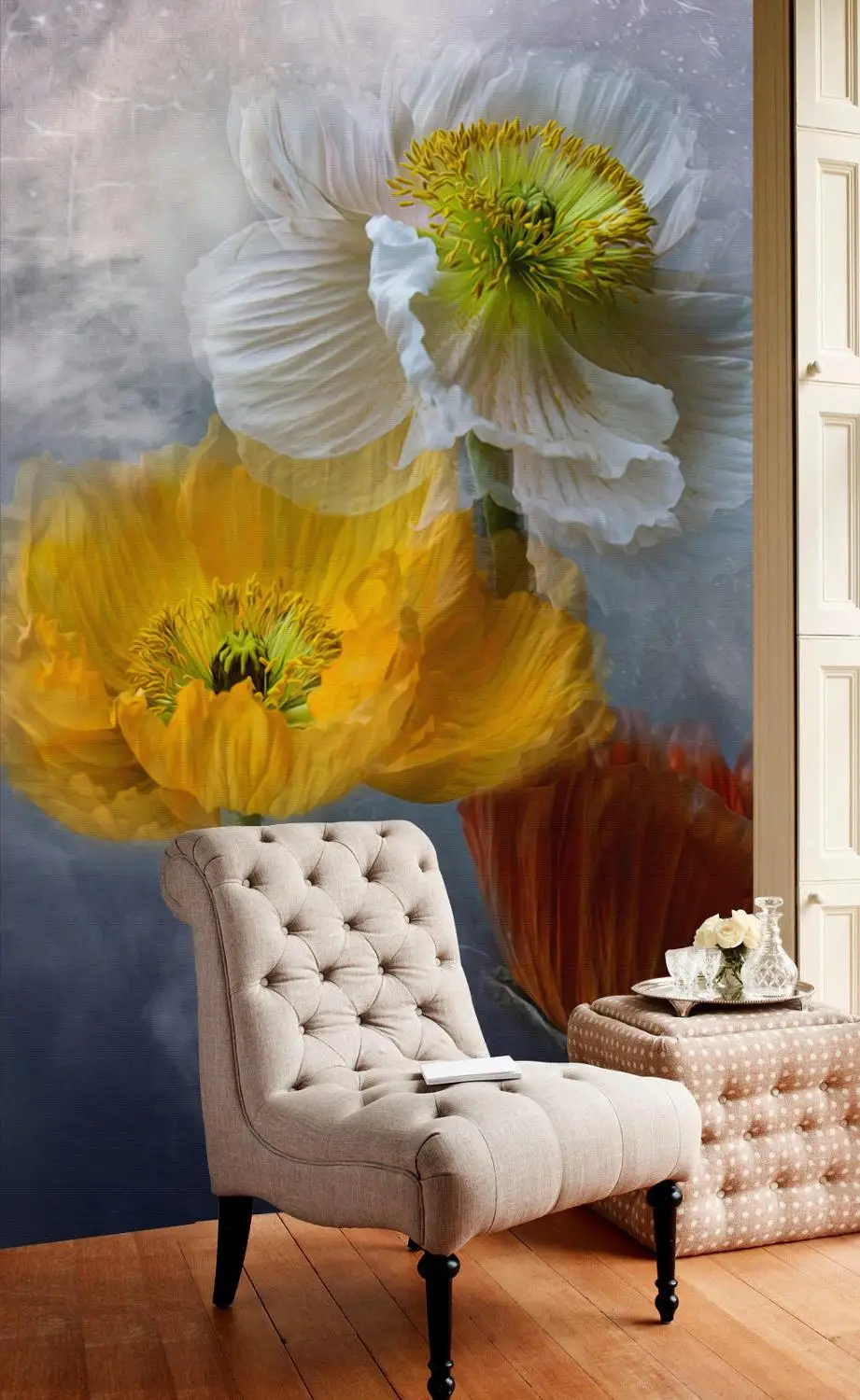 [Самоклеющиеся] 3D Corn Poppy WG126 настенная бумага печать настенные наклейки